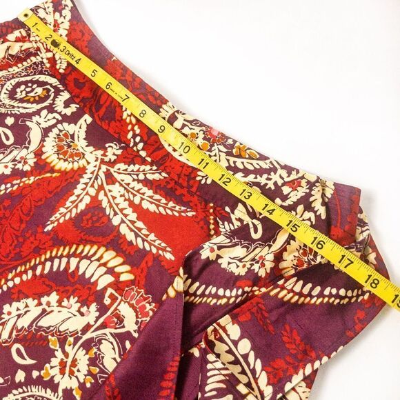 Talbots Silk Batik Print Full Wrap Sarong Skirt Sz 10P - Picture 10 of 12